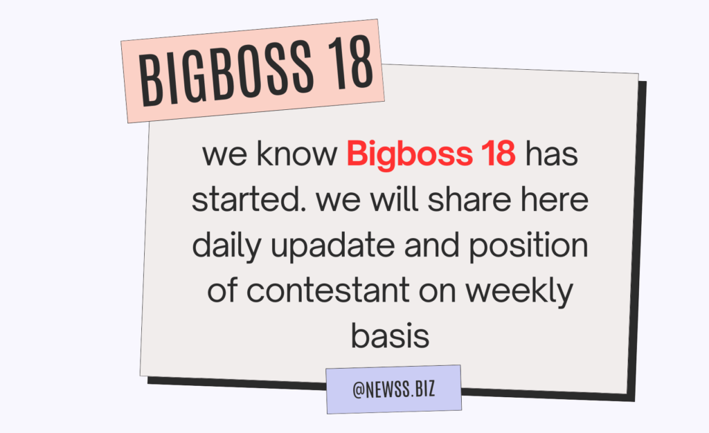 Bigboss 18 week1